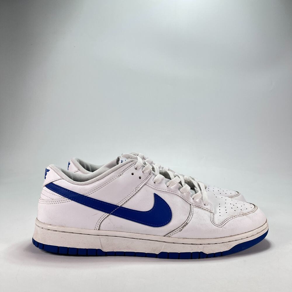 Nike Dunk Low Retro White Hyper Royal Blue Sneakers DV0831-104 Men’s Size 13